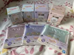 一番くじすみっコぐらし G賞H賞まとめ売りガラスコレクション巾着コレクション