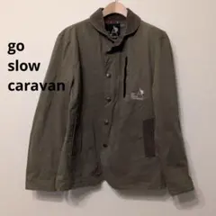 go slow caravan ハンティングジャケット ネル裏地 カーキ 4