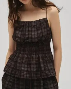 TODAYFUL Check Jacquard Camisole チョコ Check Jacquard Camisole / Todayful - メルカリ