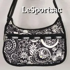 LeSportsac 花柄ショルダーバッグ 白黒 美品！ レスポートサック