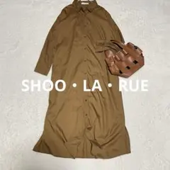 SHOO・LA・RUE シャツワンピース ロングワンピース ブラウン M 長袖