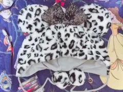 ミニー ファンキャップ　レオパード　ヒョウ柄　ホワイト ディズニー