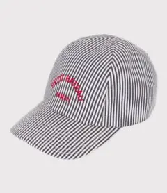 PETIT BATEAU プチバトー ヒッコリーストライプキャップ　24-36Mのサムネイル