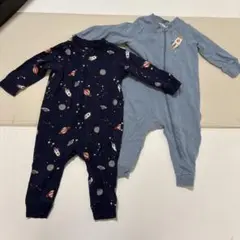 H&M ベビー ロンパース 2点セット 宇宙柄 74cmのサムネイル