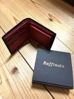 【新品未使用】Raffinato 本革 二つ折り財布 ブラック