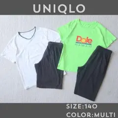 ユニクロ キッズ140 パジャマ 部屋着 4点まとめ売り ハーフパンツ Dole