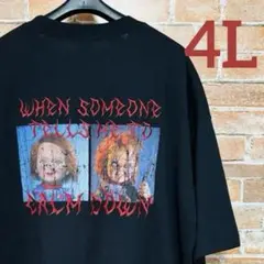 チャッキー チャイルドプレイ Tシャツ 黒 半袖 CHUCKY .. 4L