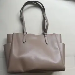 合皮トートバッグ　グレージュ