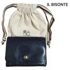 IL BISONTE イルビゾンテ 折り 財布 ネイビー　2つ折り　ユニセックス