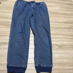 ダークブルーデニムパンツ ウエストゴム付き