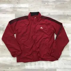 古着 00年代 Adidas アディダス ウィンドブレーカー レッド XL