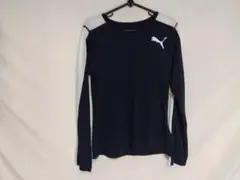 美品！PUMA ☆プーマ☆ドライロングTシャツ　サイズM　紺×白