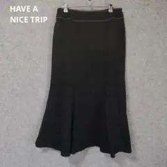 HAVE A NICE TRIP タータンチェック フレアロングスカートのサムネイル