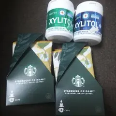スターバックスコーヒー　オリガミ2セット、ロッテ　キシリトールガム　セット