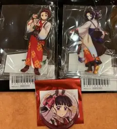 鬼滅の刃 午年 アクリルスタンド 缶バッチ竈門炭治郎 胡蝶しのぶ 栗花落カナヲ