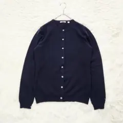 UNIQLO ユニクロ カシミヤ クルーネックカーディガン トップス 紺 M