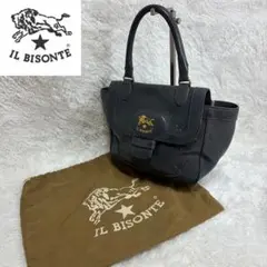 極美品✨️】希少 IL BISONTE スター型押し ハンドバッグ レザー 