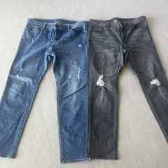 GU デニムパンツ 2本セットのサムネイル