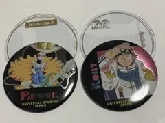 ワンピース USJ ユニバ 缶バッジ ブルック コビー 缶バッジカバー
