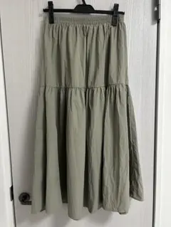 LBC⭐︎ナイロンワッシャーギャザースカート　オリーブのサムネイル