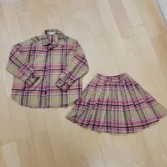 兄妹お揃い　branshes 長袖シャツ・スカートセット