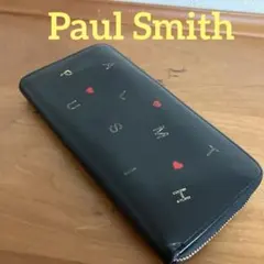 【大人気】Paul Smith✨ラウンドファスナー長財布 本革ブラック