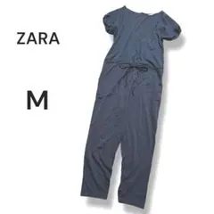 【ザラZARA】ラグランスリーブ　オールインワン　サロペット　カジュアル　グレー