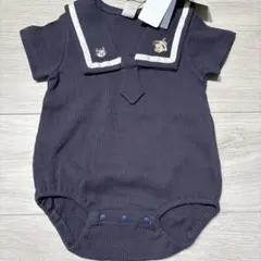 o*︎様 Cottoli 半袖ロンパース 襟付き ネイビー ピノキオ 70cm