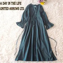 ユナイテッドアローズꕤ綿100％ スキッパー ロングシャツワンピース 羽織
