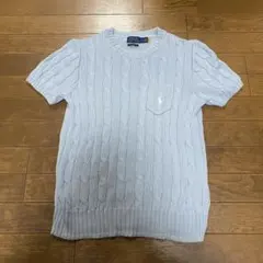 POLO RALPH LAUREN ケーブル編み 半袖ニット