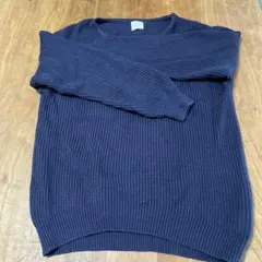 コーエン　リブ編みネイビーセーター