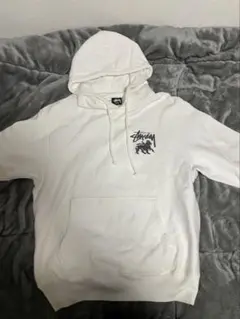 韓国店舗購入希少Stussy パーカー ホワイト Mサイズのサムネイル