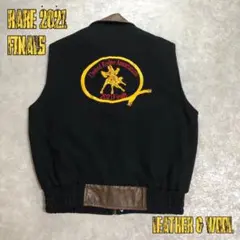 希少 URA 公式 ロデオ スタジャンベスト 本革 レザー切替 刺繍 L