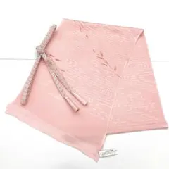 ☆新品未使用☆正絹　絽　夏用　ピンク系帯揚げ帯〆セット　3