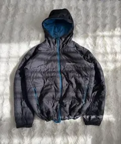 montbell サーマランドパーカー リバーシブル グレー ターコイズ M