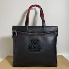 2605-301｜美品｜クリスチャンルブタン トートバッグ ブラック スタッズのサムネイル