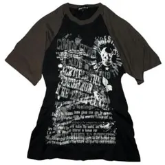 00s archive tシャツ 平成初期 英字 スカル グランジ y2k