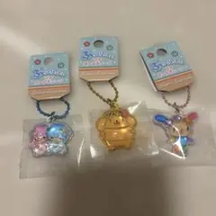 リトルツインスターズ ポムポムプリン うさはな ぷっくりたいプチボールチェーン