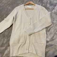 イエナスローブ　モヘヤロングカーディガン　ベージュ