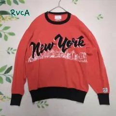 RVCA × STELLA MAXWELL コラボセーター　赤黒　レッド　長袖のサムネイル