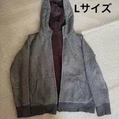 美品【ユニクロ】ソフトボアスウェットパーカー・レディース・ふわもこ◇グレー・L