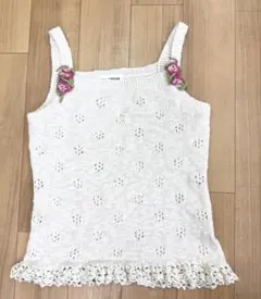 L'EST ROSE ニットキャミソール 花モチーフ付きのサムネイル