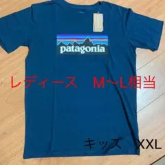 パタゴニア　定番ボックスロゴ　Tシャツ　ネイビー　新品タグ付き