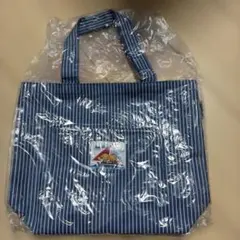訳あり】familiar ファミリア ☆ ストライプ トートバッグ ネイビー