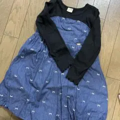 長袖ワンピース 110cm 黒・青