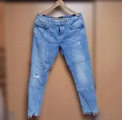 ZARA MAN ライトブルー スリムフィットジーンズ スキニー ダメージ