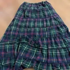 チェック柄フレアスカート