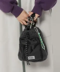 【美品】niko and ... オリジナルメッシュミニ巾着ショルダーバッグ