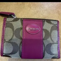美品　COACH キーコインケース ピンク