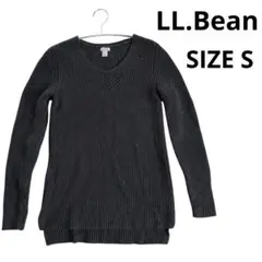 L.L.Bean Vネックセーター ニットSIZE S 黒